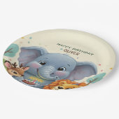 Woodland Storybook Animals 3rd Birthday Papieren Bordje (Gekanteld)
