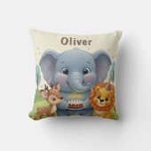 Woodland Storybook Animals Personalized Birthday Kussen (Voorkant)