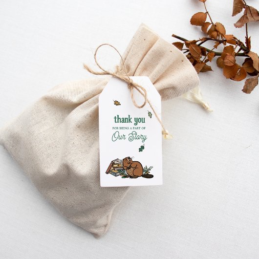 Woodland Storybook Baby shower Bedankt Cadeaulabel