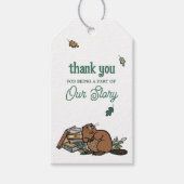 Woodland Storybook Baby shower Bedankt Cadeaulabel (Voorkant)