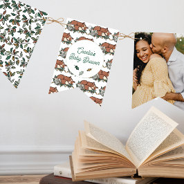 Woodland Storybook Baby shower Foto Vlaggetjes