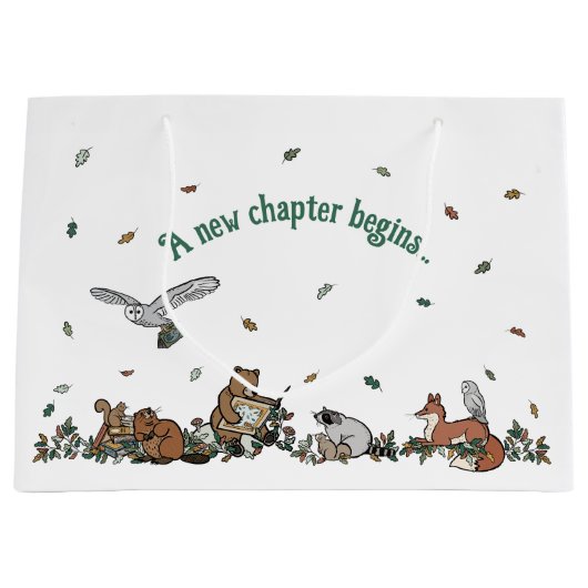 Woodland Storybook Baby shower Groot Cadeauzakje (Voorkant)