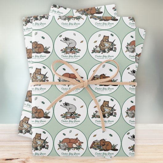 Woodland Storybook Baby shower Inpakpapier Vel