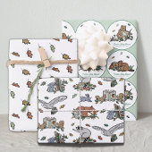 Woodland Storybook Baby shower Inpakpapier Vel