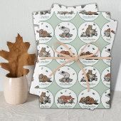 Woodland Storybook Baby shower Inpakpapier Vel