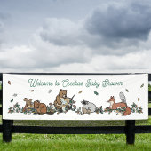 Woodland Storybook Baby shower Welkom Spandoek
