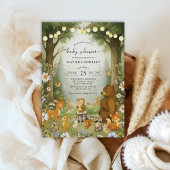 Woodland Storybook Forest Animals Baby shower Kaart