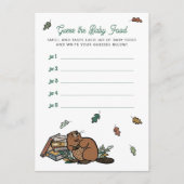 Woodland Storybook Guess the Food Baby shower Game Informatiekaartje (Voorkant)