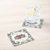 Woodland Storybook Herfst Fox Baby shower Kartonnen Onderzetters (Insitu)