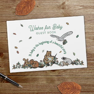 Woodland Storybook Wensen voor Baby shower Gastenboek