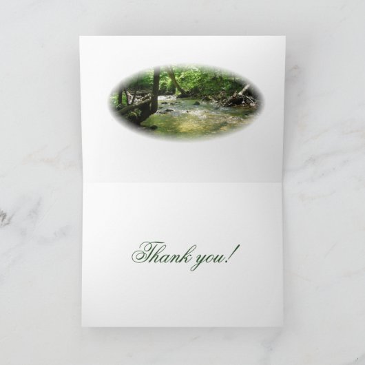 Woodland Stream Bedankkaart (Binnen)