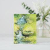 Woodland stream cascade briefkaart (Staand voorkant)