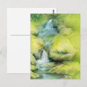 Woodland stream cascade briefkaart (Voorkant / Achterkant)