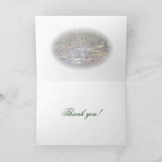 Woodland Stream II Bedankkaart (Binnen)