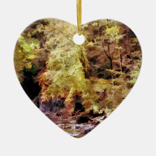 WOODLAND STREAM KERAMISCH ORNAMENT (Voorkant)