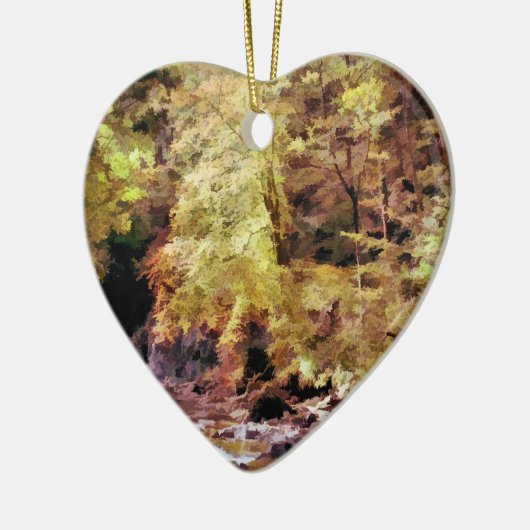 WOODLAND STREAM KERAMISCH ORNAMENT (Links)