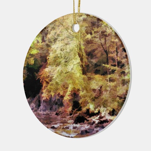 WOODLAND STREAM KERAMISCH ORNAMENT (Links)