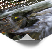 Woodland Stream met het troostende Bijbelbericht Poster (Hoek)