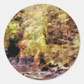 WOODLAND STREAM RONDE STICKER (Voorkant)