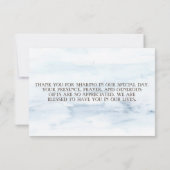 Woodland, String Lights, Waterverf Hartelijk dank Bedankkaart (Achterkant)