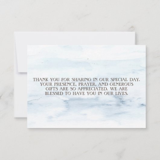 Woodland, String Lights, Waterverf Hartelijk dank Bedankkaart (Achterkant)