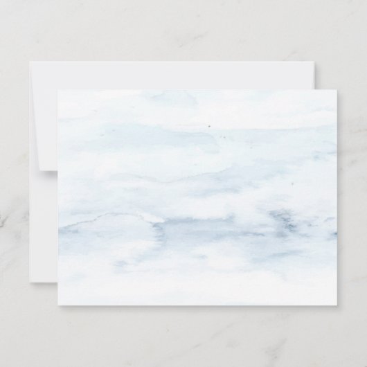 Woodland, String Lights, Waterverf Rehearsal Dinne Kaart (Achterkant)