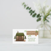 Woodland Style Cabin Child Daycare Service Visitekaartje (Staand voorkant)