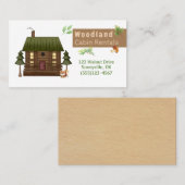 Woodland Style Cabin Rental Service Visitekaartje (Voorkant / Achterkant)