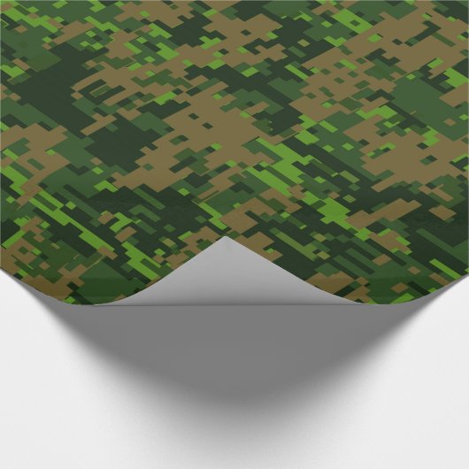 Woodland Style Digital Camouflage Accent Decor Cadeaupapier (Hoek)