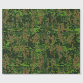 Woodland Style Digital Camouflage Accent Decor Cadeaupapier (Vlak)