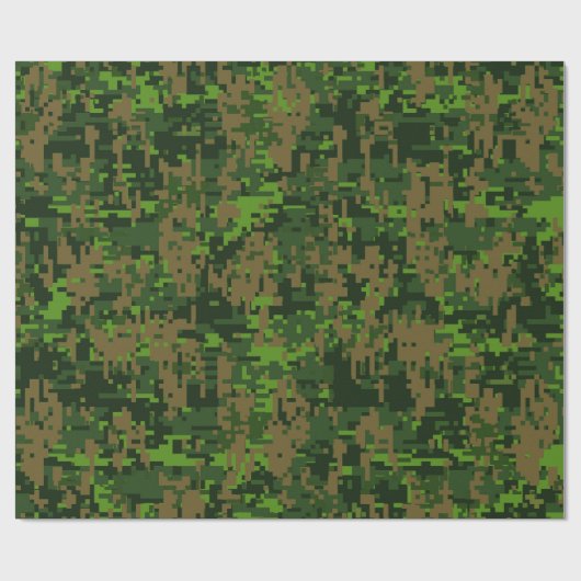 Woodland Style Digital Camouflage Accent Decor Cadeaupapier (Vlak)