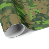 Woodland Style Digital Camouflage Accent Decor Cadeaupapier (Rol Hoek)