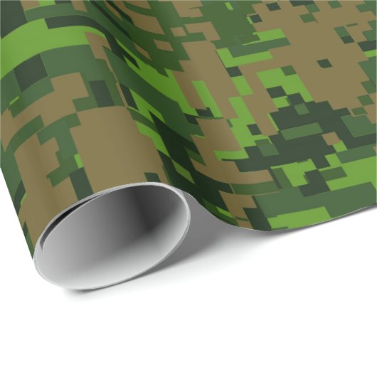 Woodland Style Digital Camouflage Accent Decor Cadeaupapier (Rol Hoek)