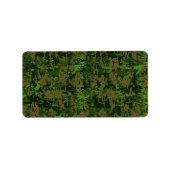 Woodland Style Digital Camouflage Accent Decor Etiket (Voorkant)