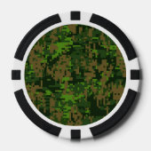 Woodland Style Digital Camouflage Accent Pokerchips (Voorkant)