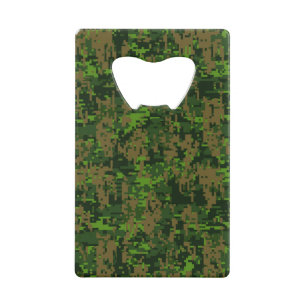 Woodland Style Digital Camouflage Creditkaart Flessenopener