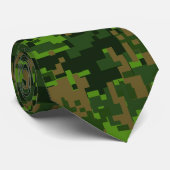 Woodland Style Digital Camouflage Decor Stropdas (Opgerold)