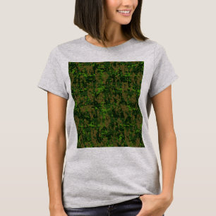 Woodland Style Digital Camouflage Decor T-shirt