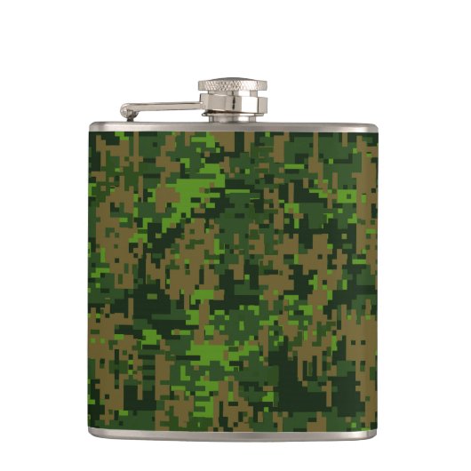 Woodland Style Digital Camouflage Heupfles (Voorkant)
