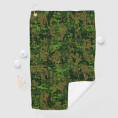 Woodland Style Digital Camouflage Pattern Decor Golfhanddoek (Insitu)