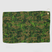 Woodland Style Digital Camouflage Pattern Decor Golfhanddoek (Horizontaal)