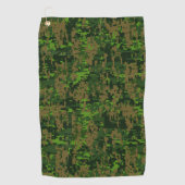 Woodland Style Digital Camouflage Pattern Decor Golfhanddoek (Voorkant)