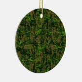 Woodland Style Digital Green Camouflage Accent Keramisch Ornament (Rechts)