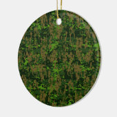Woodland Style Digital Green Camouflage Accent Keramisch Ornament (Links)