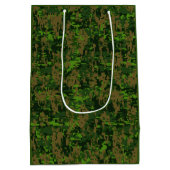 Woodland Style Digital Green Camouflage Accent Medium Cadeauzakje (Achterkant)