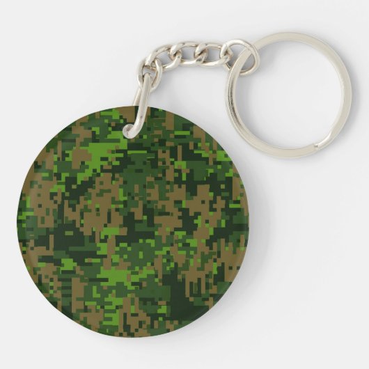 Woodland Style Digital Green Camouflage Accent Sleutelhanger (Achterkant)