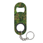 Woodland Style Digital Green Camouflage Accent Sleutelhanger Flessenopener (Achterkant)