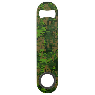 Woodland Style Digital Green Camouflage Accent Speed Flessenopener