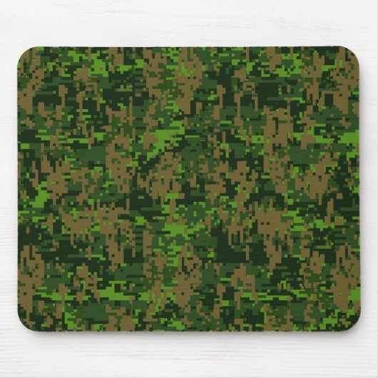 Woodland Style Digital Green Camouflage Decor Muismat (Voorkant)