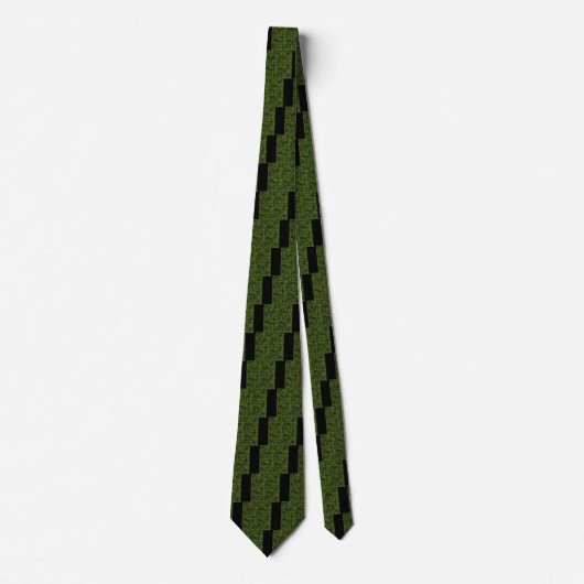 Woodland Style Digital Green Camouflage Decor Stropdas (Voorkant)